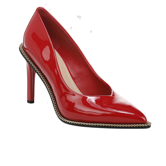 BAR III Womens Shoes 38 / Red BAR III - Ball-Chain Pumps