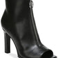 BAR III Womens Shoes 38 / Black BAR III -  Open Toe Stiletto Zip-up Dress Boots