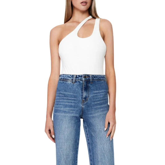 BARDOT Womens Tops XS / White BARDOT - One Shoulder Bodysuit
