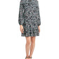 BCBG Womens Dress XXS / Multi-Color BCBG - Woven Ruffle Hem Dress in Midnight Floral