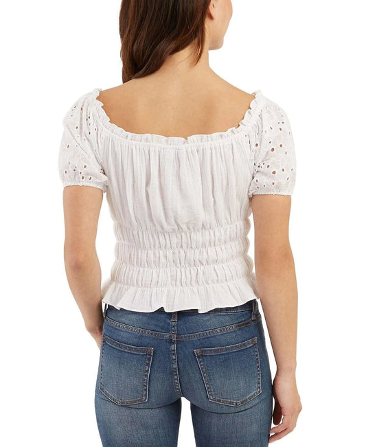 BCX Womens Tops S / White BCX - Double-Face Gauze Top