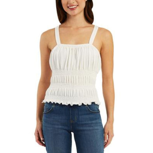 BCX Womens Tops M / White BCX - Ruched Tank Top