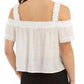 BCX Womens Tops M / White BCX - Short Sleeve Off the Shoulder Shirt