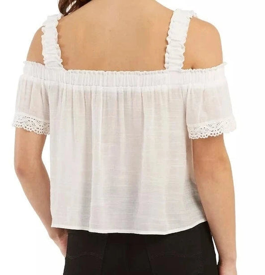 BCX Womens Tops M / White BCX - Short Sleeve Off the Shoulder Shirt