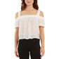 BCX Womens Tops M / White BCX - Short Sleeve Off the Shoulder Shirt