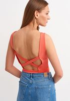 OXXO - V Neck Cotton Crop Tank Top