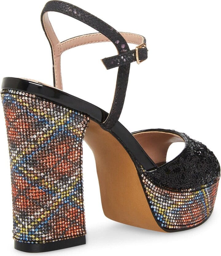 BETSEY JOHNSON Womens Shoes 37.5 / Multi-Color BETSEY JOHNSON - Alaia Plaid Print Platform Sandal