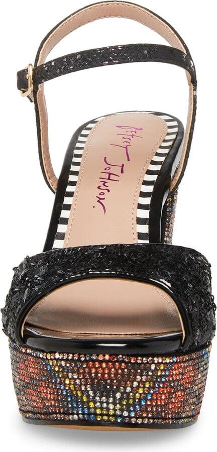 BETSEY JOHNSON Womens Shoes 37.5 / Multi-Color BETSEY JOHNSON - Alaia Plaid Print Platform Sandal