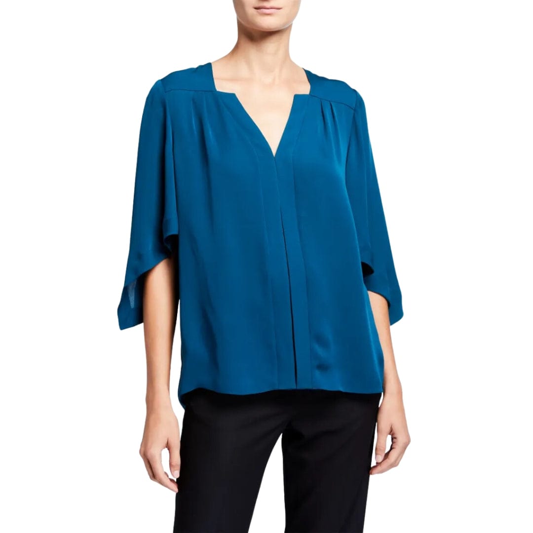 Beyond Marketplace ELIE TAHARI M / Blue ELIE TAHARI - Olympia Peasant Top