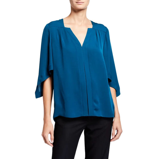 Beyond Marketplace ELIE TAHARI M / Blue ELIE TAHARI - Olympia Peasant Top