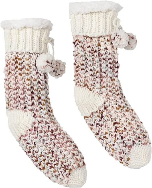 Beyond Marketplace JOY - Sherpa Lined Slipper Socks with Gripper