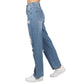 Beyond Marketplace Womens Bottoms XS / Blue Ripped High Rise Jeans