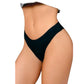 BEYOND Womens Underwear L / Black BEYOND - Floral Lace Bow Back Panty