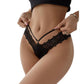 BEYOND Womens Underwear BEYOND - String Panties Lace Thongs High Waisted Underwear Ring