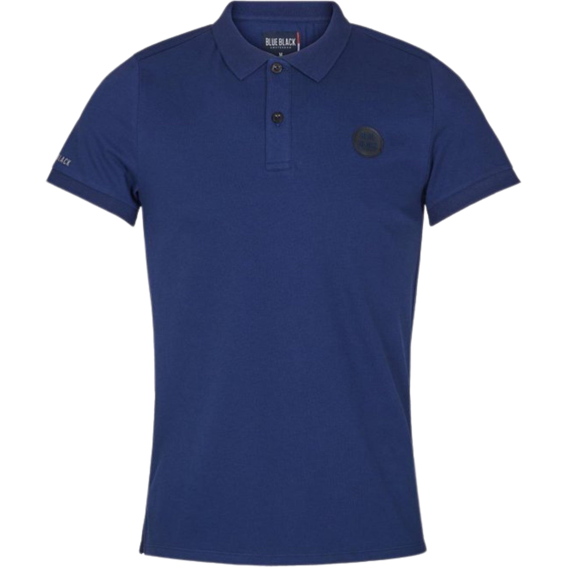 BLUE BLACK Mens Tops S / Navy BLUE BLACK - Polo Collar Neck