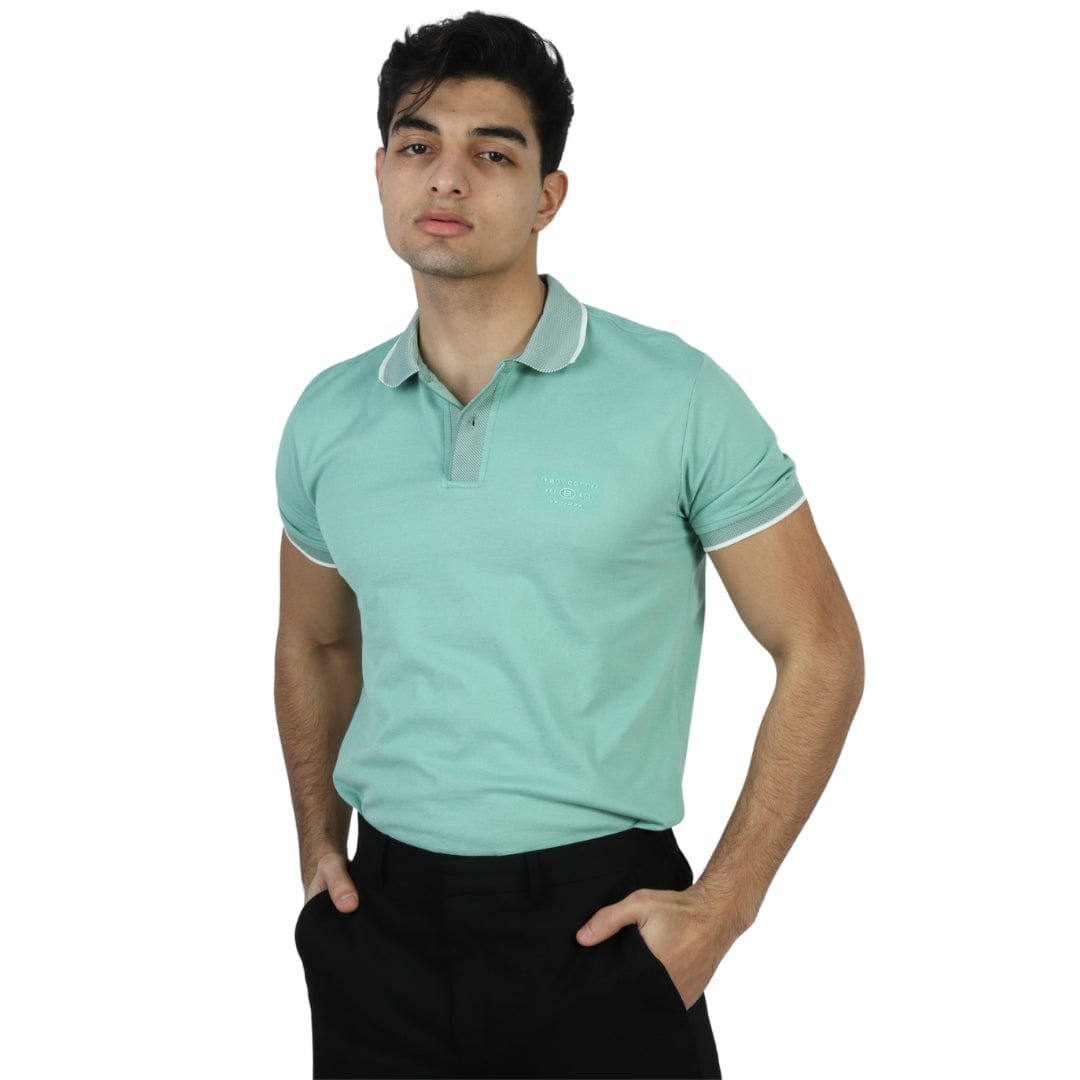 BOYCOTT Mens Tops S / Green BOYCOTT - 3D Branding On Chest Polo