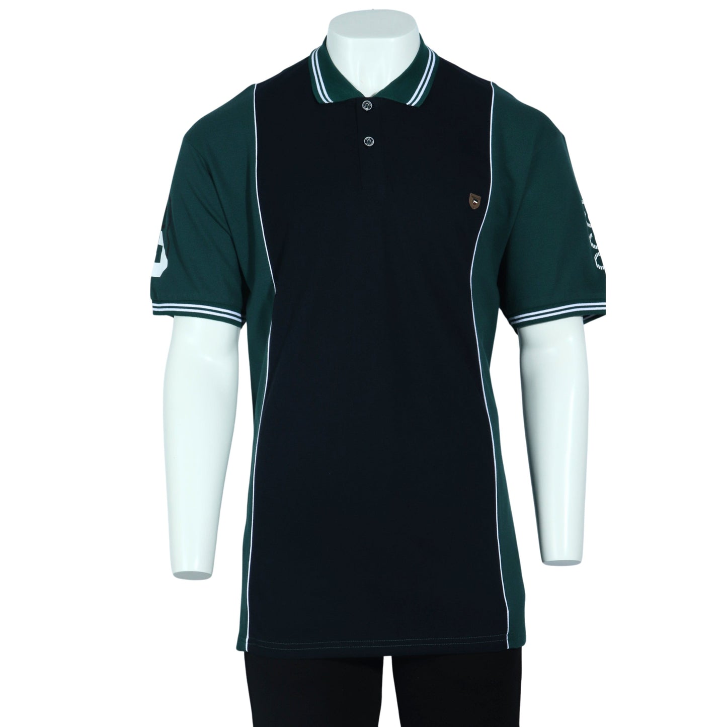 BOYCOTT Mens Tops BOYCOTT - Colorblocked Branded Striped Neckline Polo