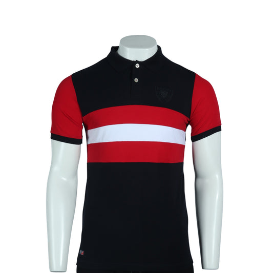 BOYCOTT Mens Tops BOYCOTT - Colorblocked Front Striped Polo