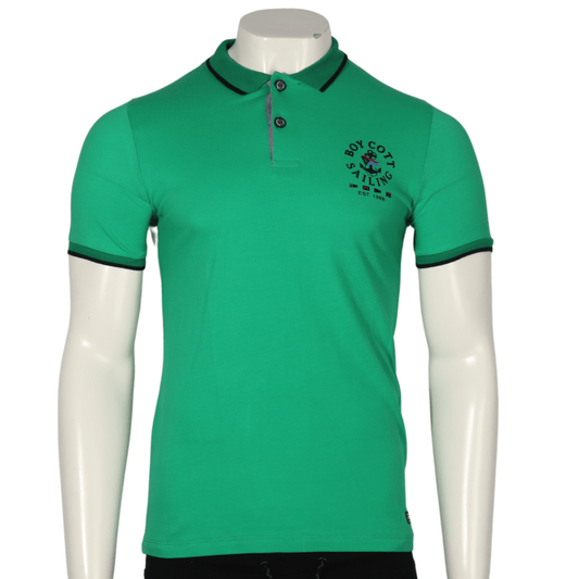 BOYCOTT Mens Tops XL / Green BOYCOTT - Cotton sailing t-shirt