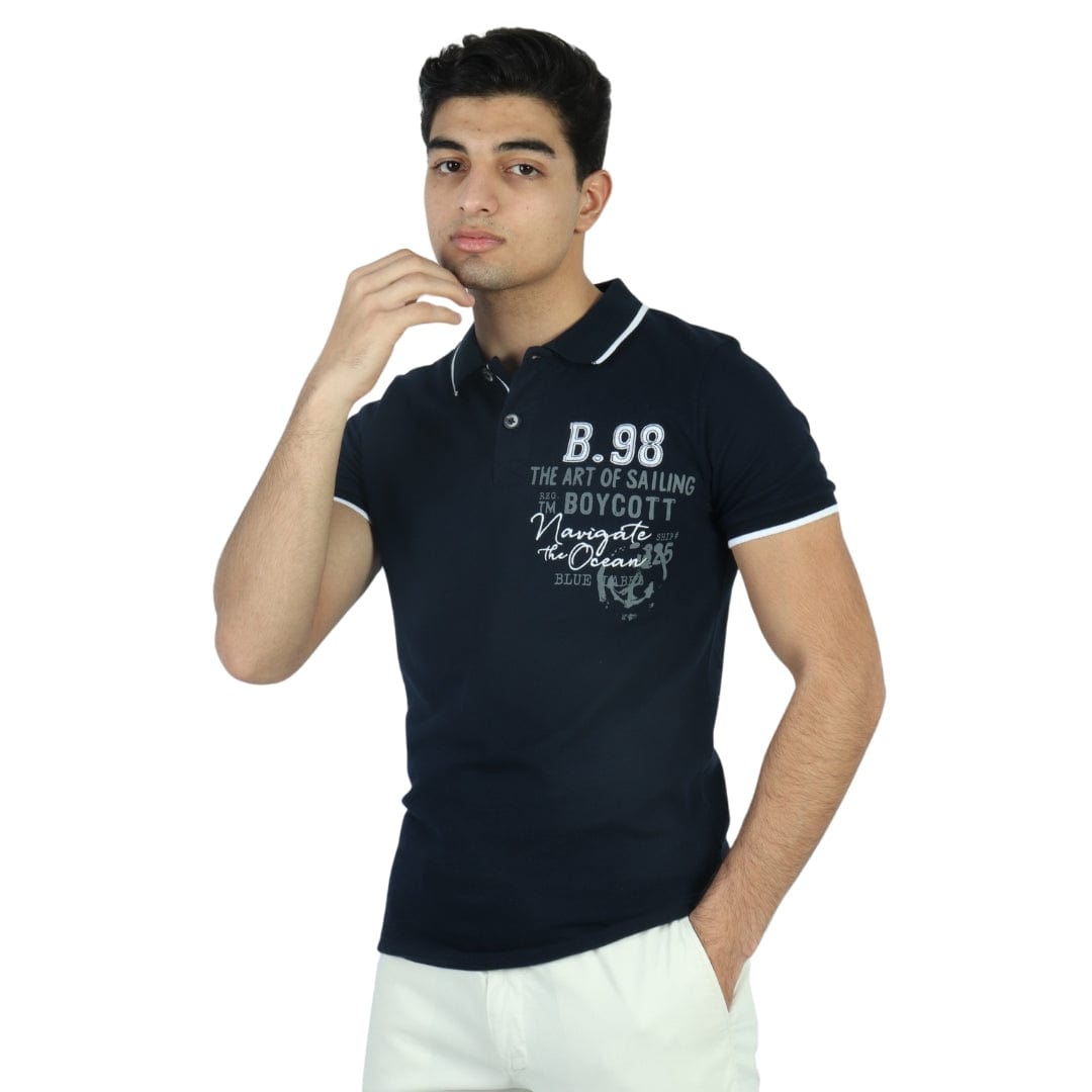 BOYCOTT Mens Tops BOYCOTT - Front Embroidery T-Shirt