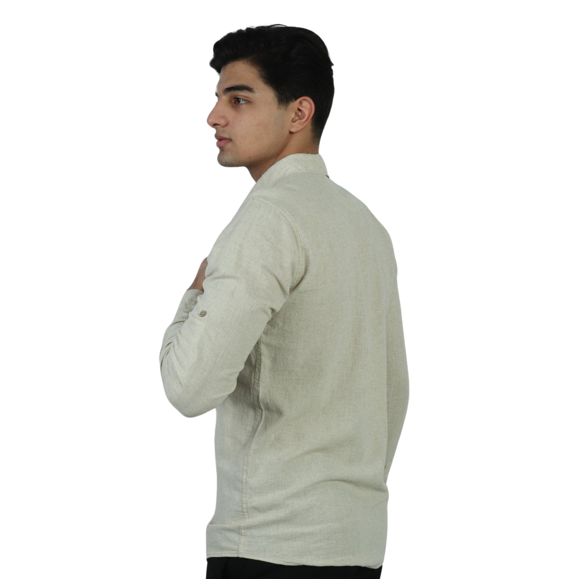 BOYCOTT Mens Tops M / Beige BOYCOTT - Long Sleeve Shirt