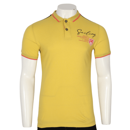 BOYCOTT Mens Tops S / Yellow BOYCOTT - Regatta cotton t-shirt