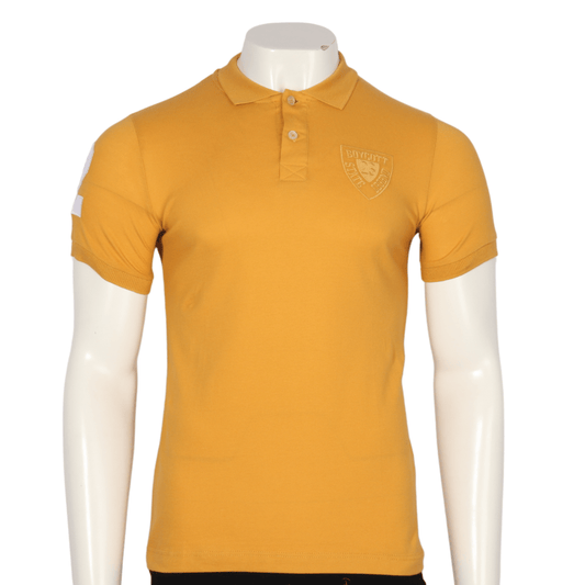 BOYCOTT Mens Tops S / Yellow BOYCOTT - Stitched design t-shirt