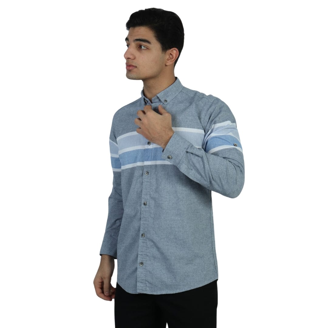 BOYCOTT Mens Tops M / Blue BOYCOTT - Striped Shirt