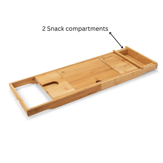 BRANDS & BEYOND Bath Accessories Beige Bamboo Bathtub Bridge