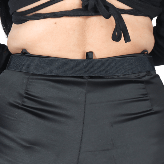 BRANDS & BEYOND Belts M/L / Black Faux leather stretchy belt