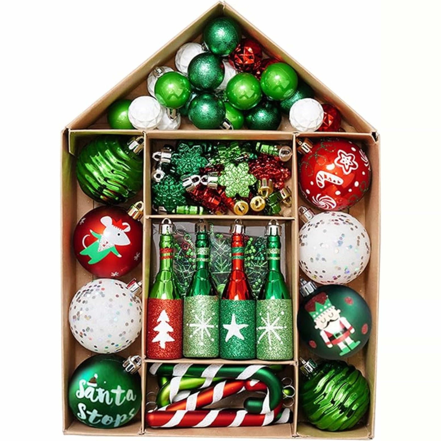 BRANDS & BEYOND Christmas Decoration Christmas Tree Ornament 70 Pc