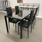BRANDS & BEYOND Furniture Black Dining Table Set with 4 Chairs Dining Room