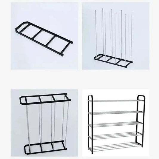 BRANDS & BEYOND Home Decoration & Accessories Blue Simple Multi Layer Quick Assembly Pp & Steel Rack Stand