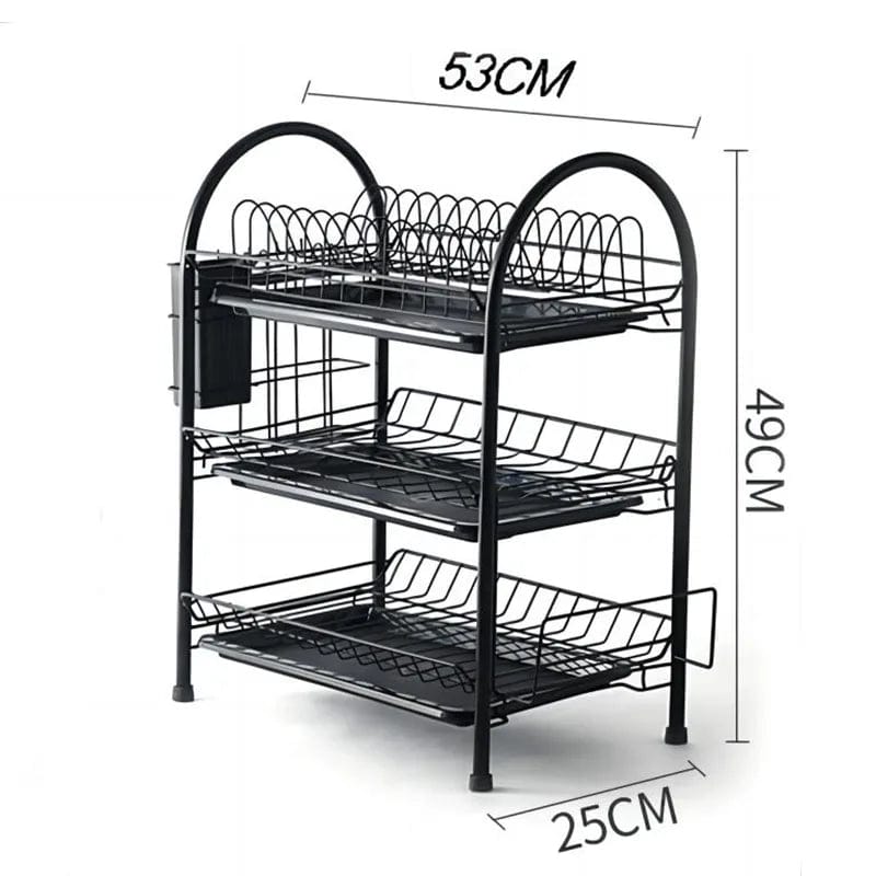 BRANDS & BEYOND Kitchenware Black Metal Dish Rack