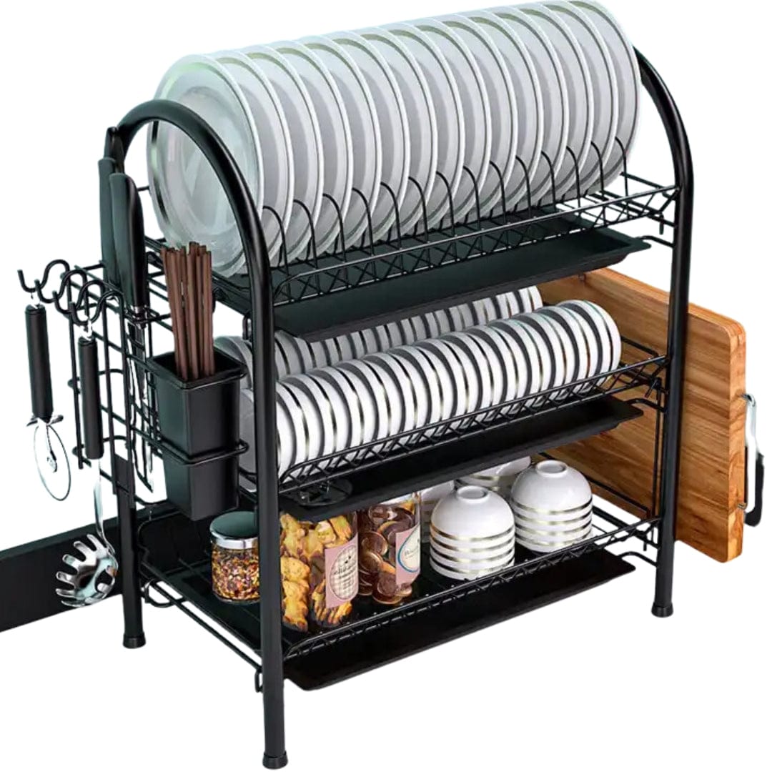 BRANDS & BEYOND Kitchenware Black Metal Dish Rack