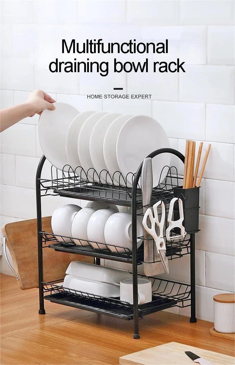 BRANDS & BEYOND Kitchenware Black Metal Dish Rack