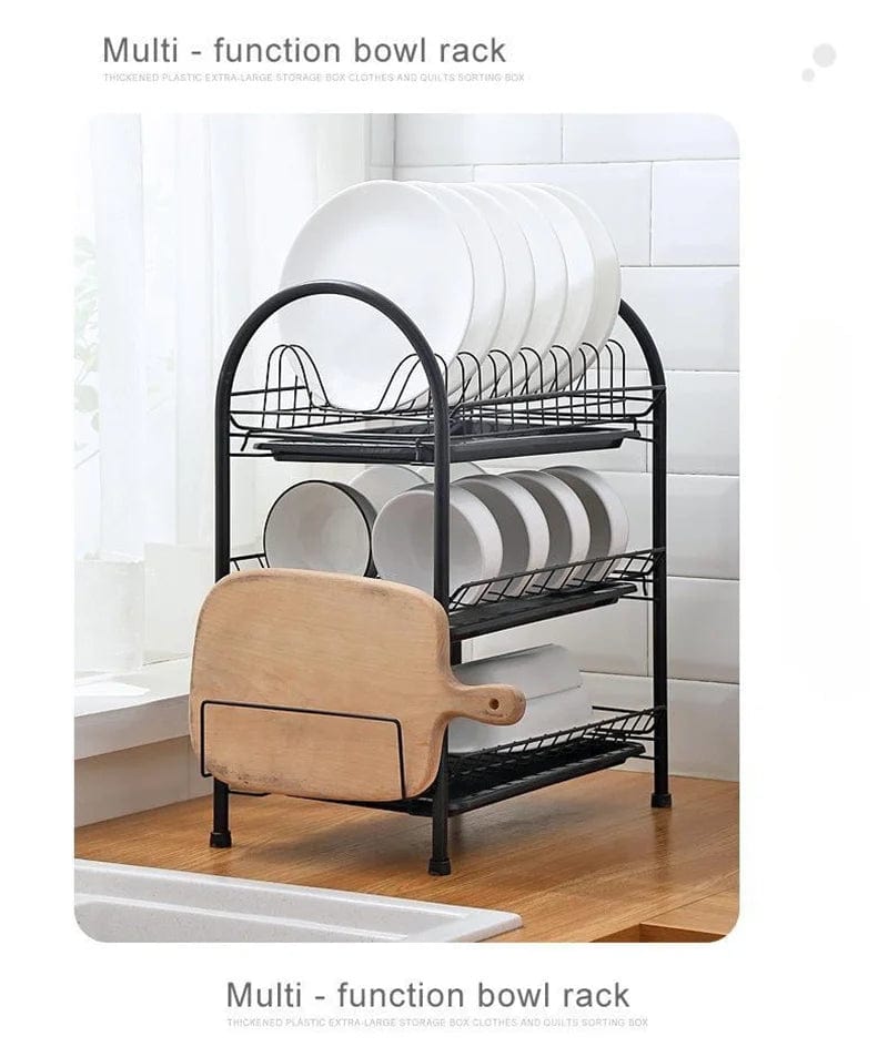 BRANDS & BEYOND Kitchenware Black Metal Dish Rack