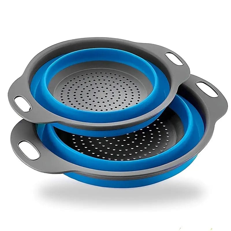 BRANDS & BEYOND Kitchenware Round Collapsible Colander Silicone Kitchen Fruit Vegetable Washing Basket Strainer