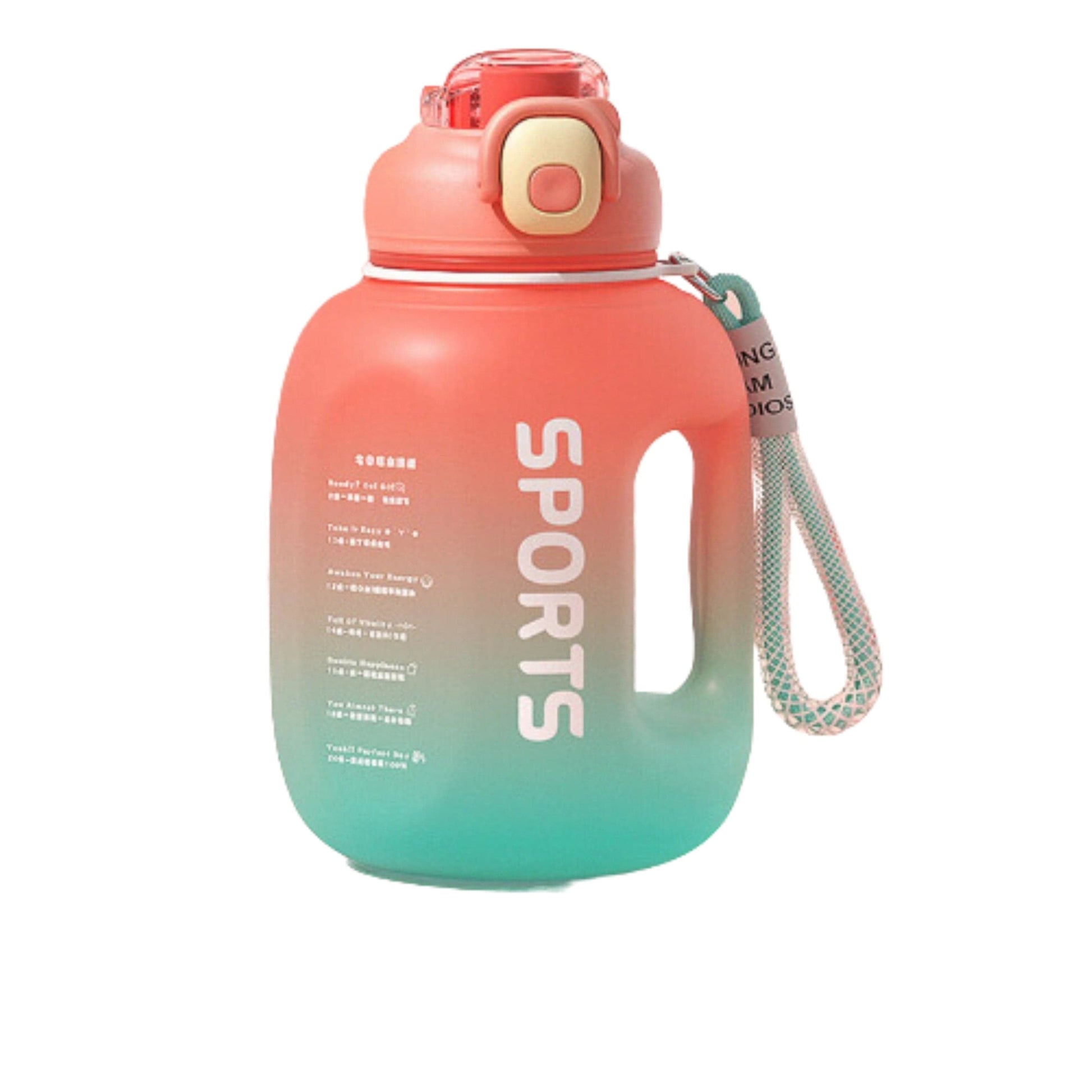BRANDS & BEYOND Kitchenware Water Bottle Gradient Color Straw Sport Drinking Bottle