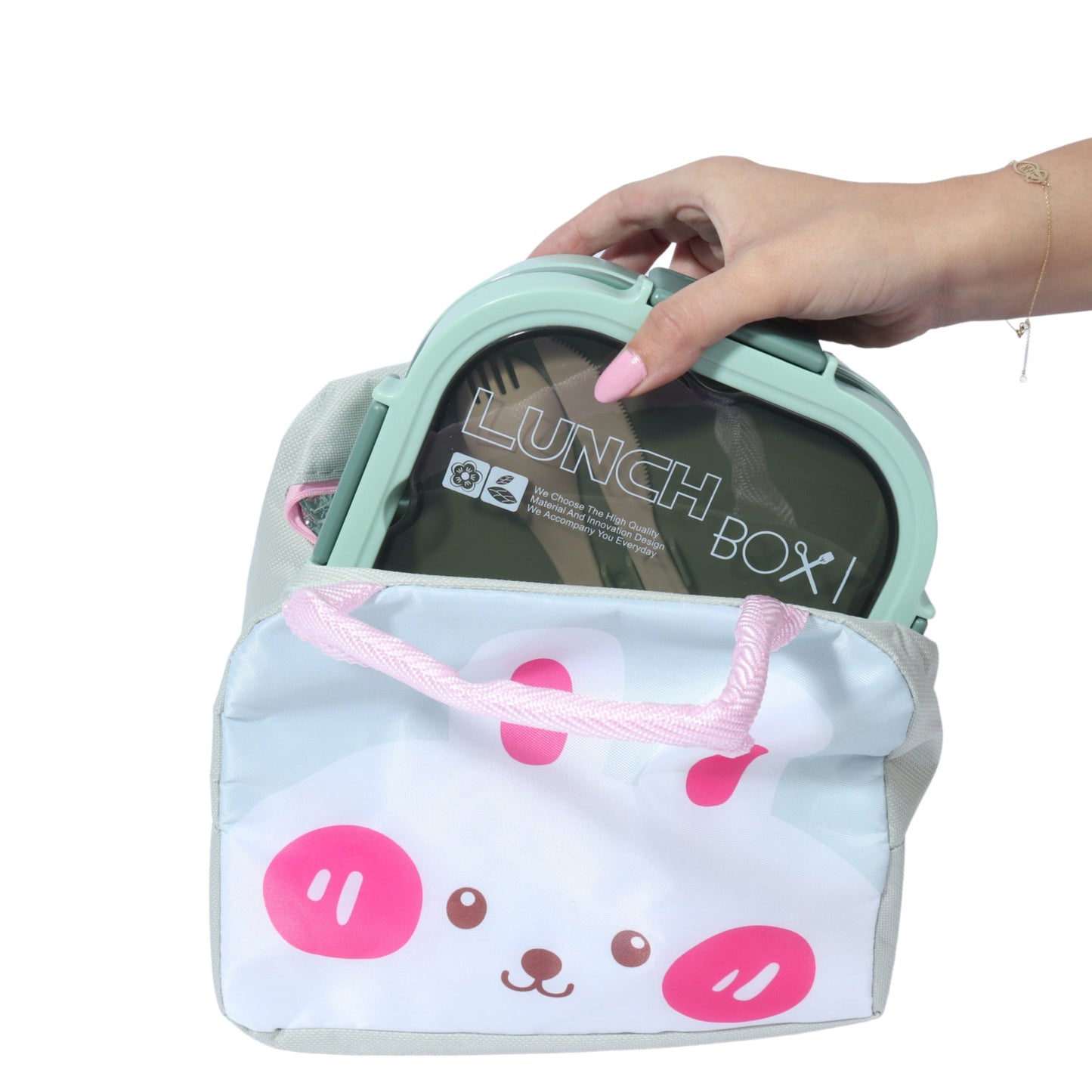 BRANDS & BEYOND Lunch Bag Multi-Color Cute insulated bunny lunch bag