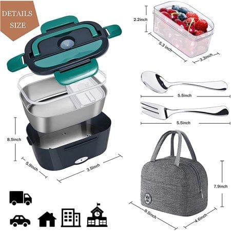 BRANDS & BEYOND Lunch Bag Grey Electronic Lunch Box 1.05L - 40W