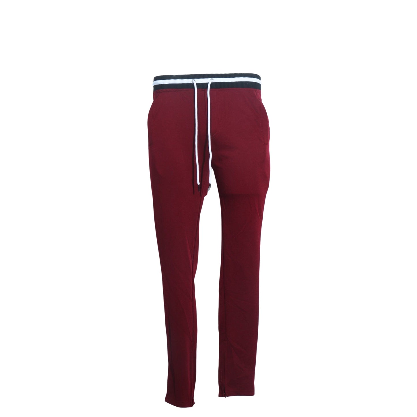 BRANDS & BEYOND Mens sports L / Burgundy Pull Over Elastic Waist Pant