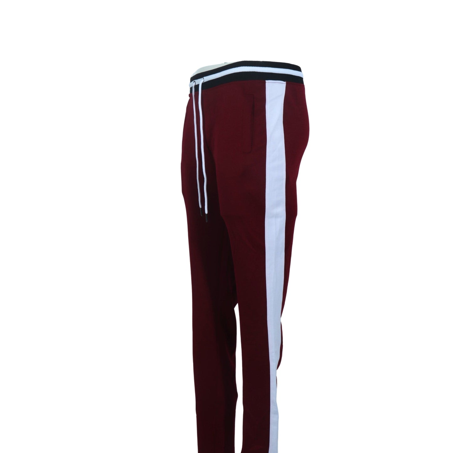 BRANDS & BEYOND Mens sports L / Burgundy Pull Over Elastic Waist Pant