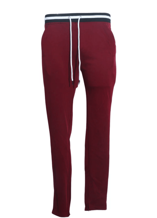 BRANDS & BEYOND Mens sports L / Burgundy Pull Over Elastic Waist Pant