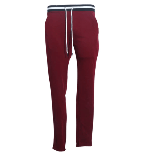 BRANDS & BEYOND Mens sports L / Burgundy Pull Over Elastic Waist Pant