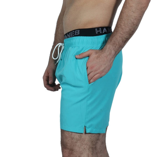 BRANDS & BEYOND Mens Swimwear L / Blue Solid Drawstring Swimwear