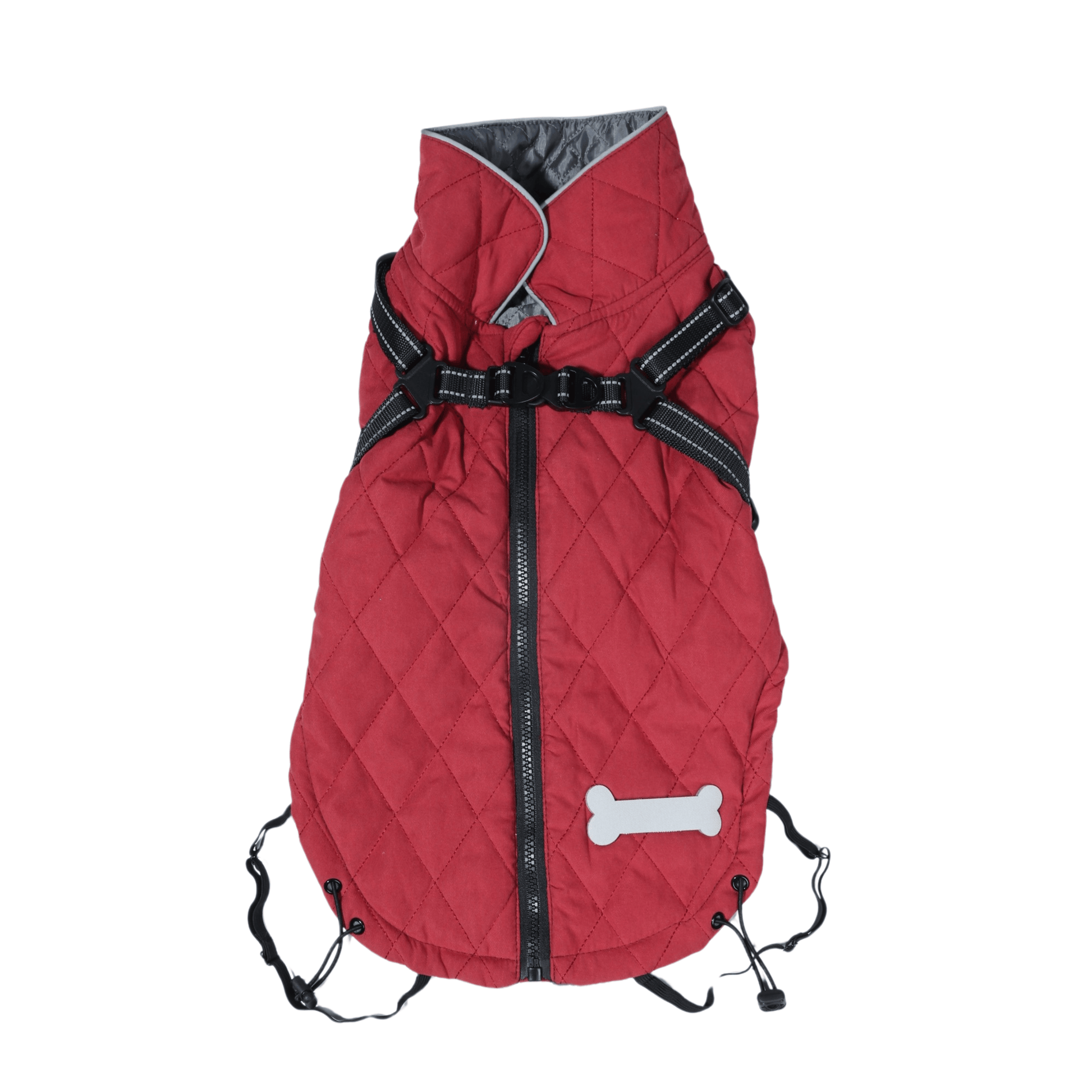 BRANDS & BEYOND Pet Accessories L / Burgundy Quilted dog jacket