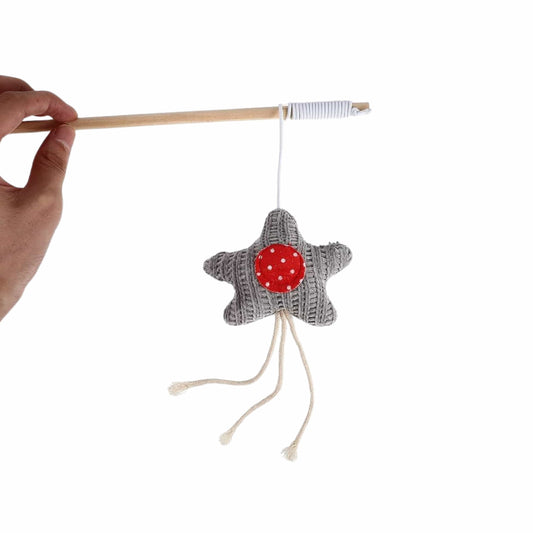 BRANDS & BEYOND Pet Accessories Grey Star shaped woven toy