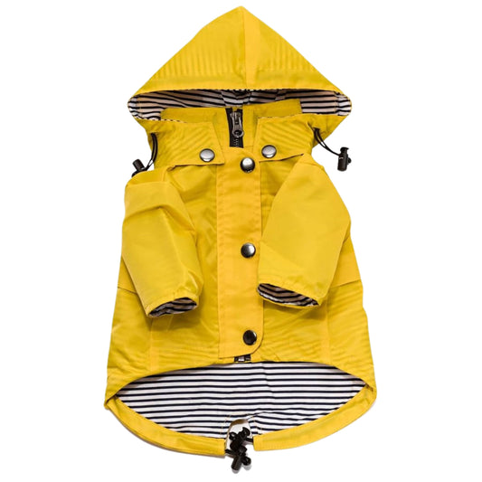 BRANDS & BEYOND Pet Accessories L / Multi-Color Zip Up Dog hooded Raincoat with Buttons