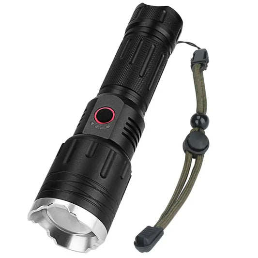 BRANDS & BEYOND Black Rechargeable Led Flashlight High Power 100000 Lumens